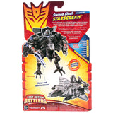 Transformers Movie Revenge of the Fallen ROTF Fast Action Battlers FAB Sword Slash Starscream hasbro usa box package back