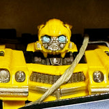 Transformers Movie ROTB rise of the beasts studio series 100 bumblebee deluxe fully-painted face variant toy head close-up photo