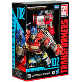 Transformers movie Studio Series 102 Optimus Prime voyager hasbro Rise of the beasts ROTB Black box package front angle