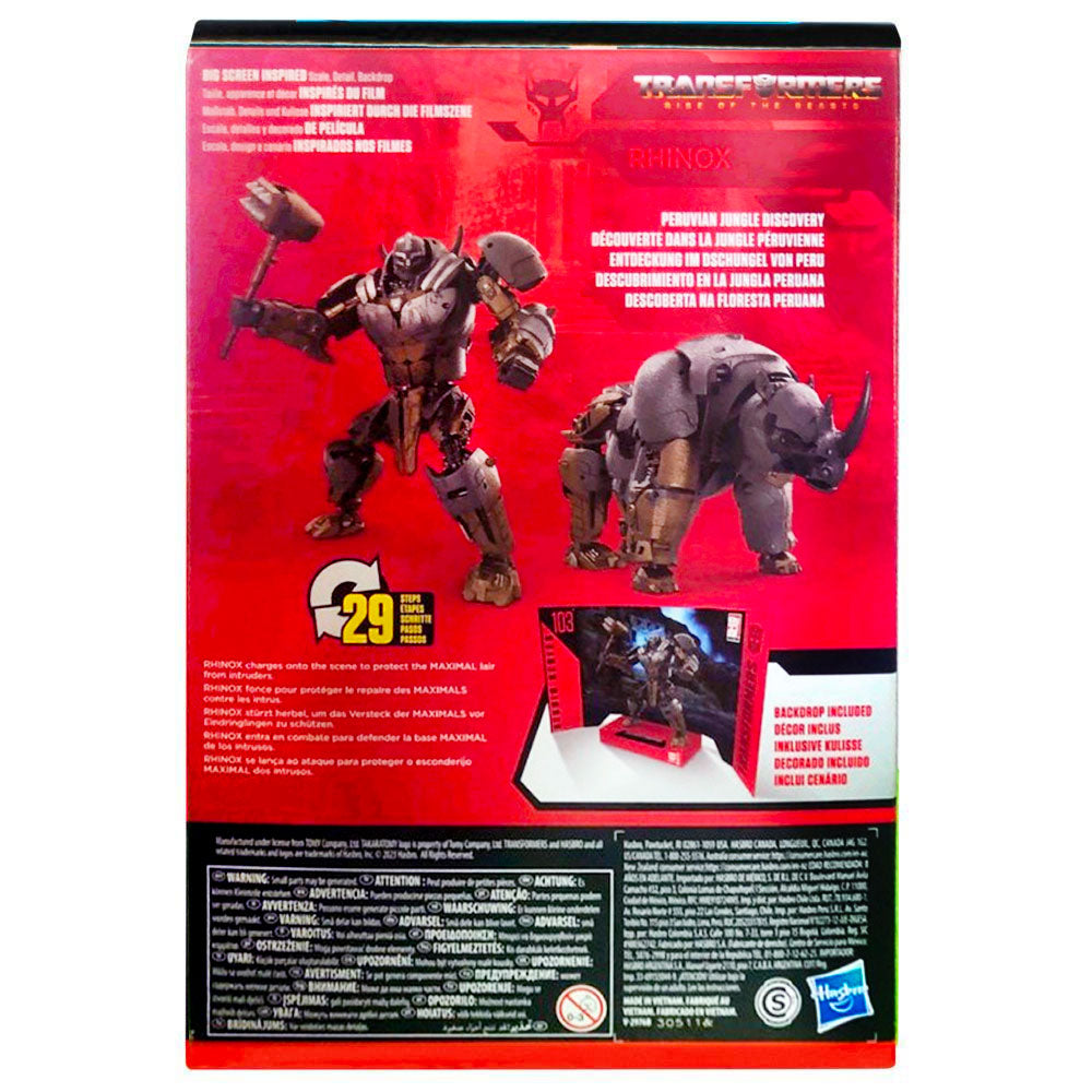 Transformers Studio Series 103 Rhinox Rise of the Beasts Voyager Toy ...