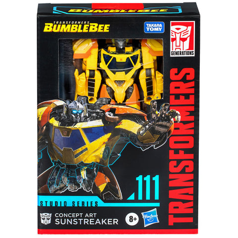 Transformers movie studio series 111 concept art sunstreaker deluxe cybertronian bumblebee film box package front