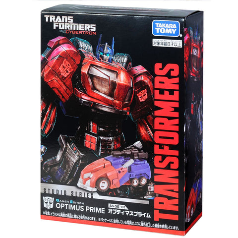 Transformers Movie Studio Series SS GE-01 Gamer Edition Optimus prime voyager wfc high moon studios video game takaratomy japan box package front angle photo