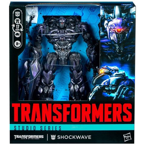 Transformers Movie Studio Series Shockwave leader DOTM dark of the moon hasbro usa box package front wheelie brains reissue