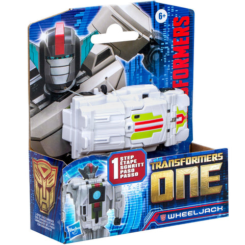 Transformers One Movie Wheeljack 1-step Cog Changer box package front angle