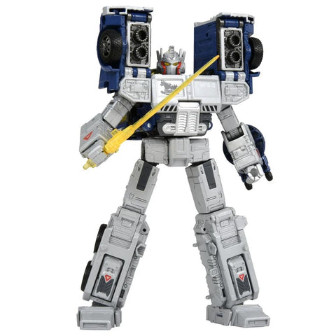 Transformers Optimus Prime Type MFS-3 Kiryu mechagodzilla synergenex series takaratomy japan silver robot action figure toy accessories front angle