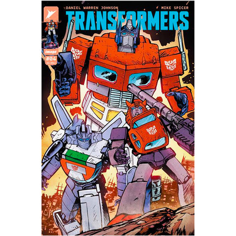 Transformers Skybound Image Comics Issue 004 cover A daniel warren johnson comic book