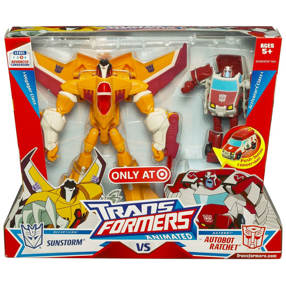 Transformers Animated Sunstorm vs Ratchet - 2-Pack