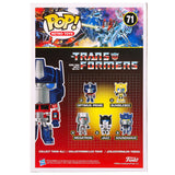Funko Pop! Retro Toys 71 Optimus Prime Jumbo Transformers G1 Mega walmart exclusive Box package back