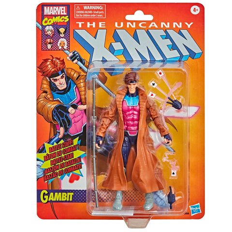 Hasbro Marvel Legends Retro Collection X-men Gambit Target Exclusive box package front