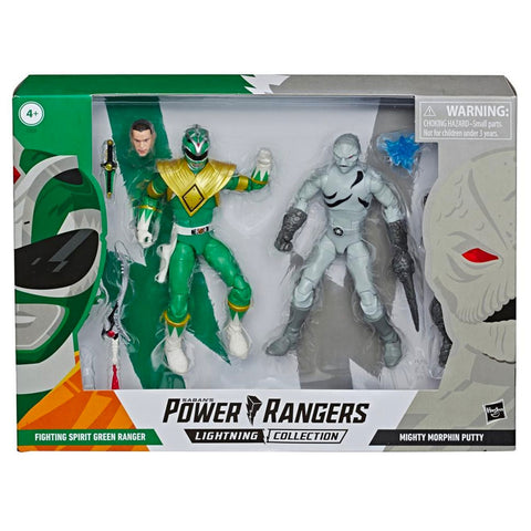 Hasbro Power Rangers Lightning Collection Fighting Spirit Green Ranger vs Mighty Morphin Putty 2-pack box package Front