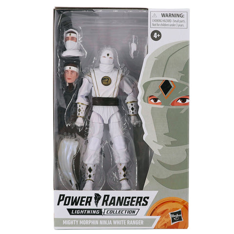 Hasbro Power Rangers Lightning Collection Mighty Morphin Ninja White Ranger Target Exclusive Box Package Front