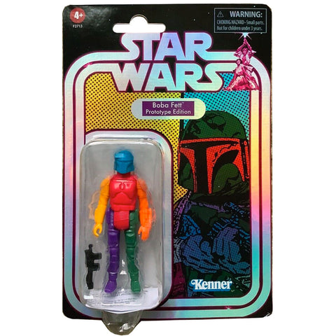 hasbro Star war Retro Collection Boba Fett Prototype Edition Target Blue Head box package front photo