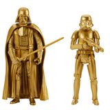 Hasbro Star Wars Skywalker Saga Commemorative Edition Gold Darth Vader & Stormtrooper Walmart Exclusive 2-pack action figure toys