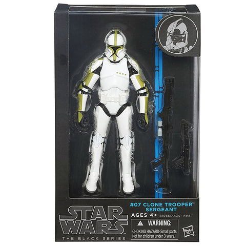 Hasbro Star Wars The Black Series 07 Clone Trooper Sergeant Blue Box Package front