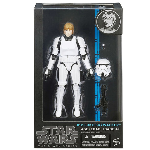 Hasbro Star Wars The Black Series 12 Luke Skywalker Stormtrooper Disguise Blue Box Package Front