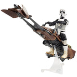 Hasbro Star wars The Black Series Deluxe Speeder Bike with Biker Scout vehicle action figure toy riding