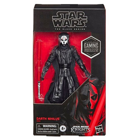 Hasbro Star Wars The Black Series Gaming Greats Darth Nihilus Knights of the old Republic gamestop exclusive box package front