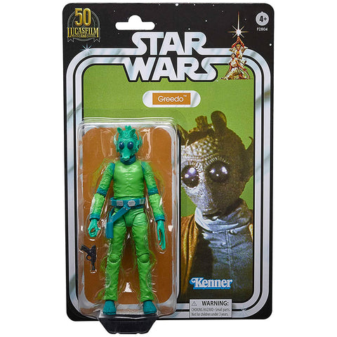 Hasbro Star Wars The Black Series Lucasfilm 50th Greedo Green Amazon exclusive box package front