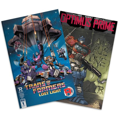 Transformers IDW Comics Lost Light Optimus Prime issue 1 Bundle RIPT Apparel Exclusive Tim Lim