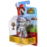 Jakks Pacific World of Nintendo Super Mario Metal Mario with Trophy box package right side