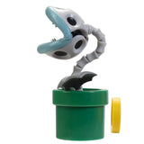 Jakks World of Nintendo Bone Pirahna Plant with coin action figure toy side 4-inch