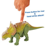 Mattel Jurassic World Roarivores Sinoceratops dinosaur action figure toy sound