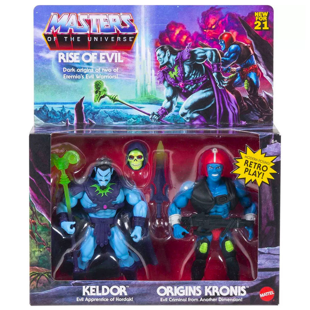 Mattel Masters of The Universe Origins Rise of Evil Keldor & Kronis - Retro Play 2-Pack