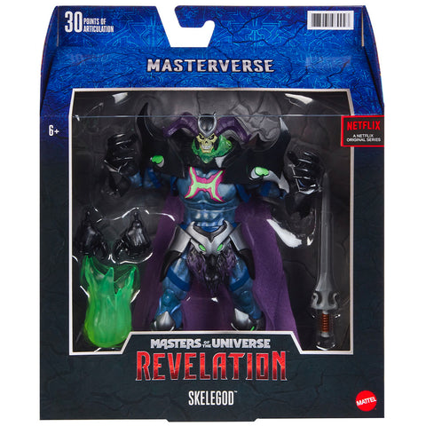 Mattel Masters of the Universe MOTU Relvation Masterverse Skelegod 11-inch box package front