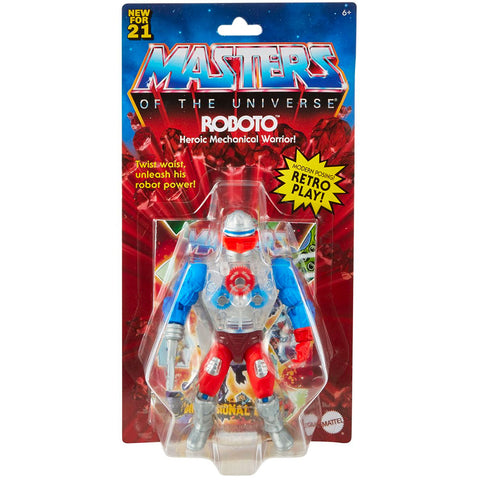 Mattel Masters of the Universe Origins Retro Play Roboto box package front
