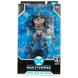 Mcfarlane toys dc multiverse justice league 2021 cyborg with face shield walmart exclusive box package front