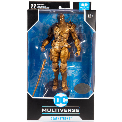 McFarlane Toys DC Multiverse Platinum Edition Deathstroke arkham origins bronze chase variant box package front
