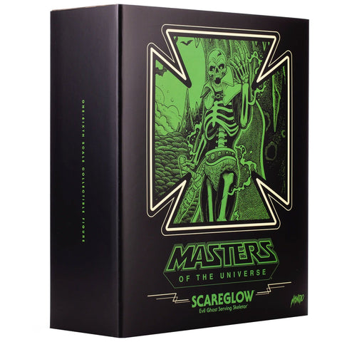Mondo MOTU masters of the Universe Scareglow exclusive Box package Angle