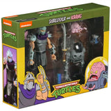 NECA TMNT Teenage Mutant Ninja Turtles Shredder and Krang cartoon 2-pack exclusive target box angle package