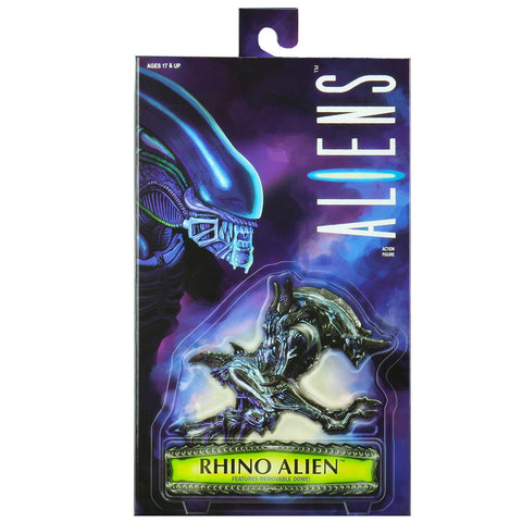 NECA Aliens Rhino Alien Version 2 blue xenomorph box package front