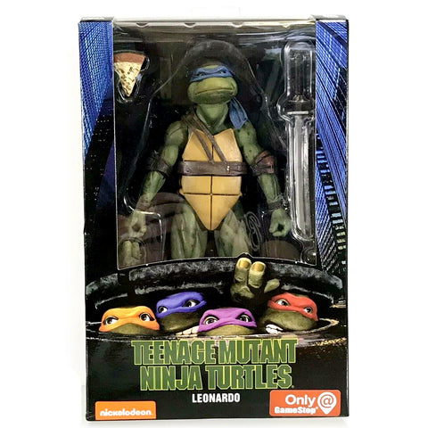 NECA Gamestop TMNT 90's Movie Teenage Mutant Ninja Turtle Leonardo Package Box