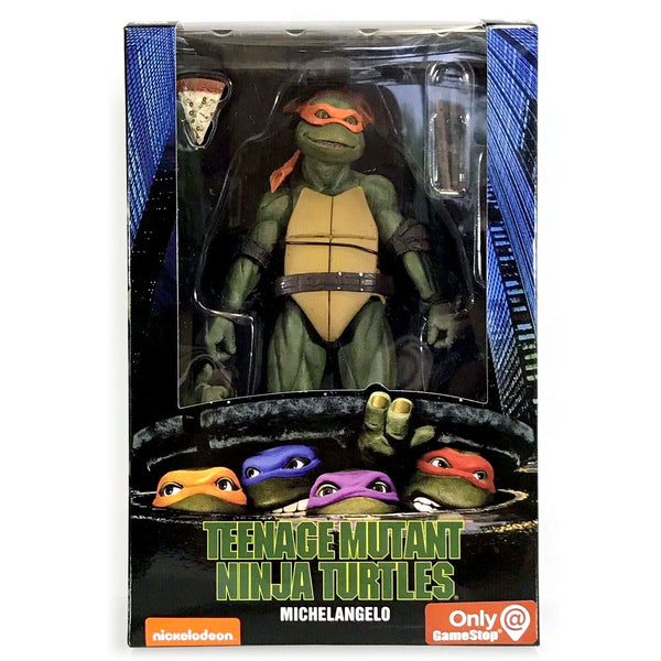 特撮 Teenage Mutant Ninja Turtles 90's Movie Michelangelo 17cm Action Figure by NECA Reel Toys 2019 GameStop Exclusive NECA Teenage Mutant Ninja Turtles 90's Movie Michelangelo