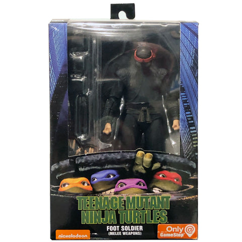 NECA TMNT Teenage Mutant Ninja Turtles 90s Movie Foot Soldier Melee Weapons Box Package Front