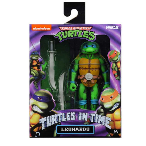 NECA TMNT Teenage Mutant Ninja Turtles In Time Leonardo Video Game Box Package Front