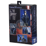 NECA The Terminator Ultimate T-800 Police Assault box package back angle