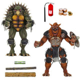 NECA TMNT II Secret of the Ooze Teenage Mutant Ninja Turtles Movie Tokka and Rahzar action figure toy accessories