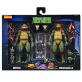NECA TMNT Teenage Mutant Ninja Turtles Raphael Michelangelo 2pack walmart box package front