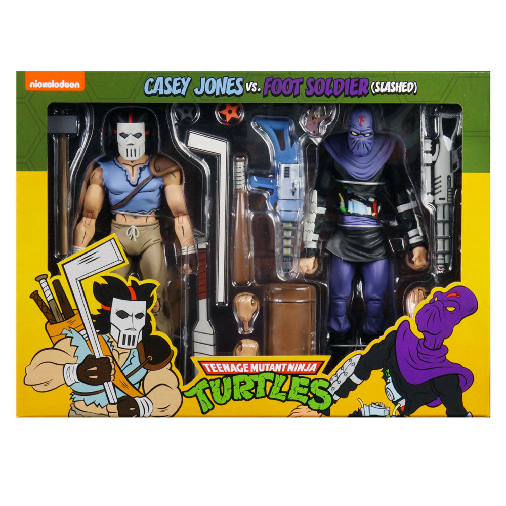 NECA Teenage Mutant Ninja Turtles Casey Jones vs. Foot Soldier (Slashed) - 2-pack