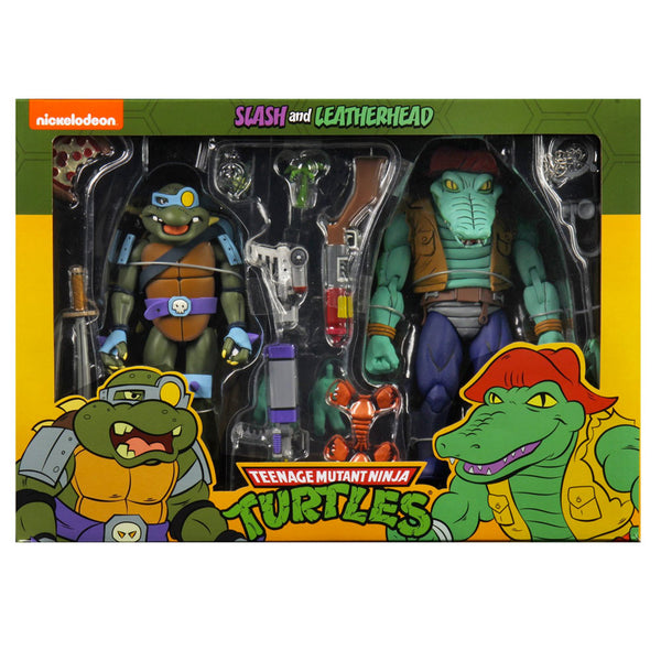 NECA ネカ タートルズ スラッシュ＆レザーヘッド 2パック　開封品 neca-tmnt-teenage-mutant-ninja