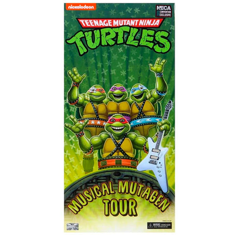 NECA TMNT Teenage Mutant Ninja Turtles Musical Mutagen Tour 4-pack box package front