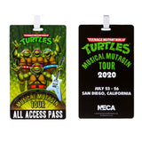NECA TMNT Teenage Mutant Ninja Turtles Musical Mutagen Tour Merch Add-on medium shirt laminate badge
