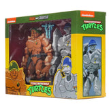 NECA TMNT Teenage Mutant Ninja Turtles General Traag Granitor Rock Solider 2-pack box package angle