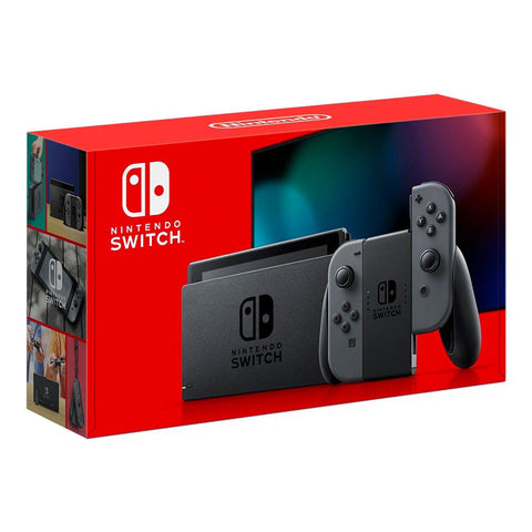 Nintendo Swtich V2 Console Gray Box Package Front