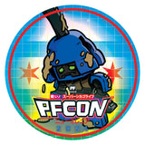 PFCON2021 cliffdumper botbot artwork coaster attendee