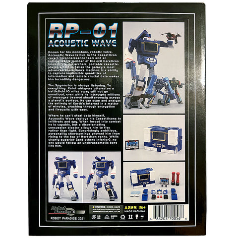 Robot Paradise RP-01 Acoustic Wave FIBRIR Blue Transforming Robot