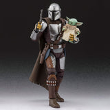Bandai S.H. Figuarts Star Wars Mandalorian carrying The Child Baby Yoda tooys bundle